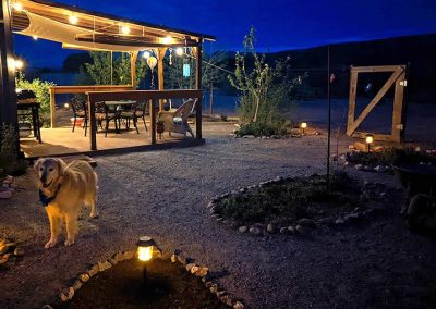 Patio & Yard at Night